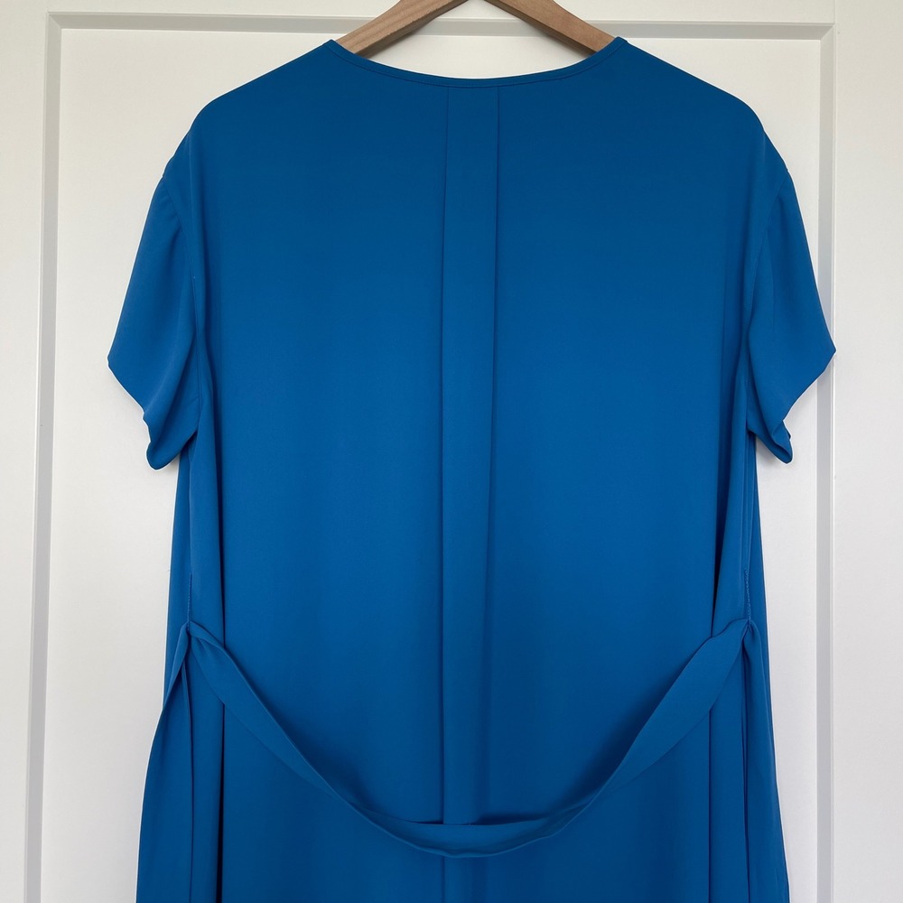 ATM Anthony Thomas Melillo Crepe Georgette Dress Cobalt Blue Small Relaxed Chic - Picture 11 of 14